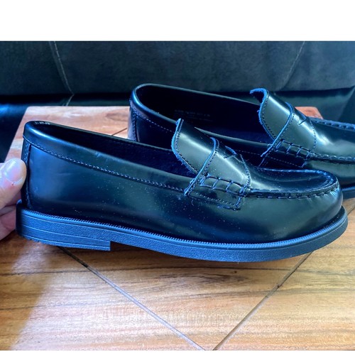 Florsheim Youth Penny Loafers Dress Shoes Memory Foam Black Slip On Size 4 NWB - Picture 4 of 11