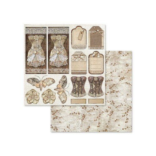 Stamperia ENCAJE ANTIGUO - 12"" X 12"" Papel de doble cara - 10 HOJAS - Imagen 9 de 11