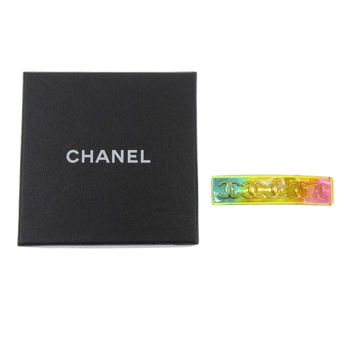 CHANEL A08684 Rainbow vintage COCO Mark remises Valletta multicolor/gold plastic/P...