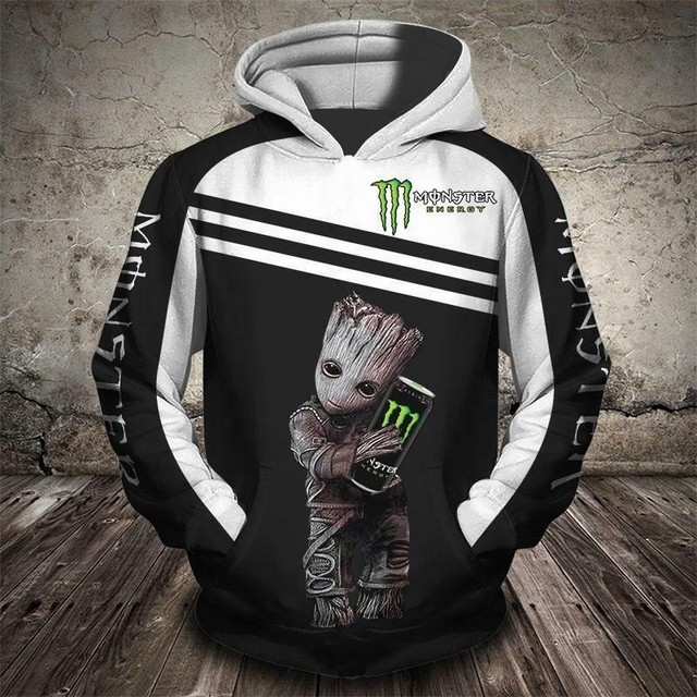 Men Sweats Zip Up Hoodies Wolf 3D Printed Casual Sweatshirts Cardigan Outwear