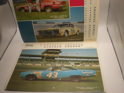 VTG 1969-1970 NASCAR Auto Racing Calendar Richard Petty Cale Yarborough Leonard - Picture 2 of 6