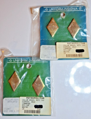 Metropolitan ROTC Gold Brass Diamond Uniform Insignia
