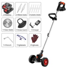 Cordless Weed Eater Electric Brush Cutter Lawn Edger Grass String Trimmer 2500W