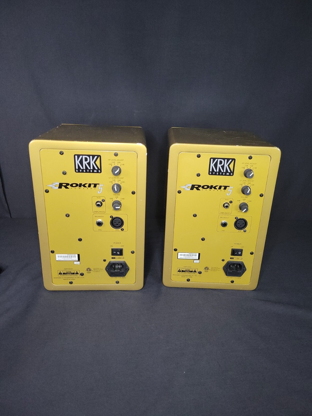 KRK Rokit 5 Powered 5" Active Studio Monitor w/ Power Cables Set of Two