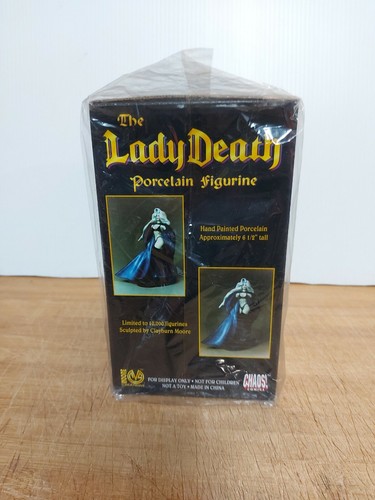 Chaos! Lady Death Moore Creations Porcelain Statue New Sealed 10000 - Picture 2 of 6