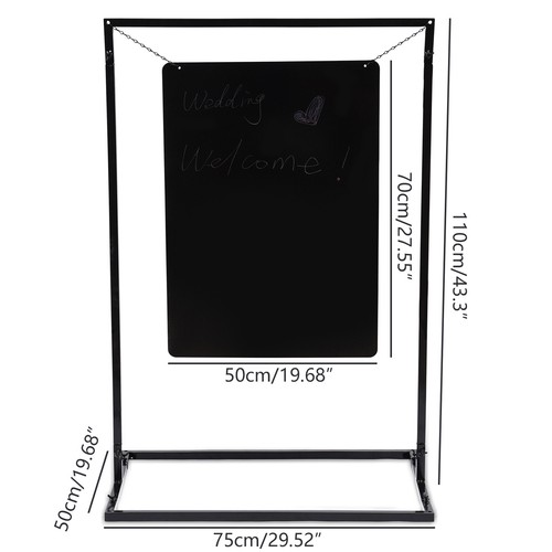 Soporte para póster de metal negro para decoración de lugar de boda soporte negro para arco de letrero de bienvenida - Imagen 8 de 12