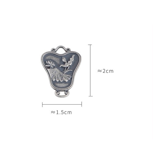 925 Sterlingsilber Lotus Anhänger Kaution Charm Verbinder Schmuck Fundstücke A5082 - Bild 3 von 8