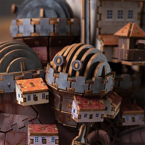 Studio Ghibli Howl's Moving Castle 3D Holzpuzzle Kit ki-gu-mi Farbe Ver. NEU - Bild 13 von 20