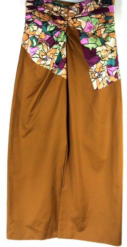 NEW Dries Van Noten Cotton Midi Skirt in Copper multi Size 36 #P2358 - Picture 2 of 6