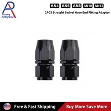 2pcs 4AN/6AN/8AN/10AN/12AN Straight Swivel Hose End Fitting Adaptor For CPE Hose