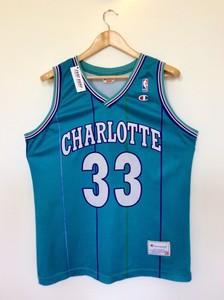 Vintage Alonzo Mourning Charlotte Hornets Champion NBA Jersey. Sublimated Print. | eBay