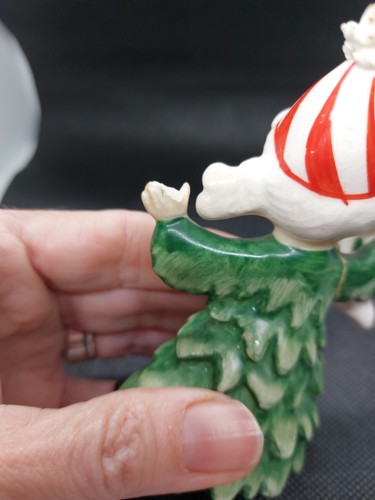 Vintage Lefton Ceramic Christmas Tree Girl And Boy Figurines Japan - Picture 8 of 22