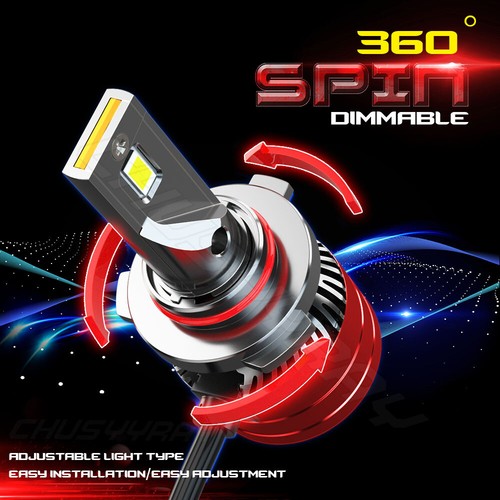 9005+H11 LED Headlight 4x Bulbs High+Low Beam 6000K For Toyota Sienna 2011-2020 - Foto 10 di 16