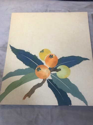Vintage ORIGINAL JAPANESE PAPER ARTWORK From Japan in Portfolio Two Works of Art - Picture 2 of 17