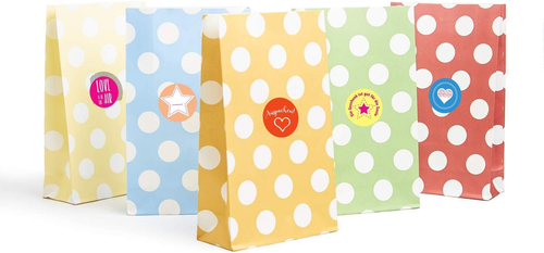 Plantvibes ® 24 Geschenktüten Bunt Und Dekorativ Gepunktet | Partytüten - Bild 10 von 12