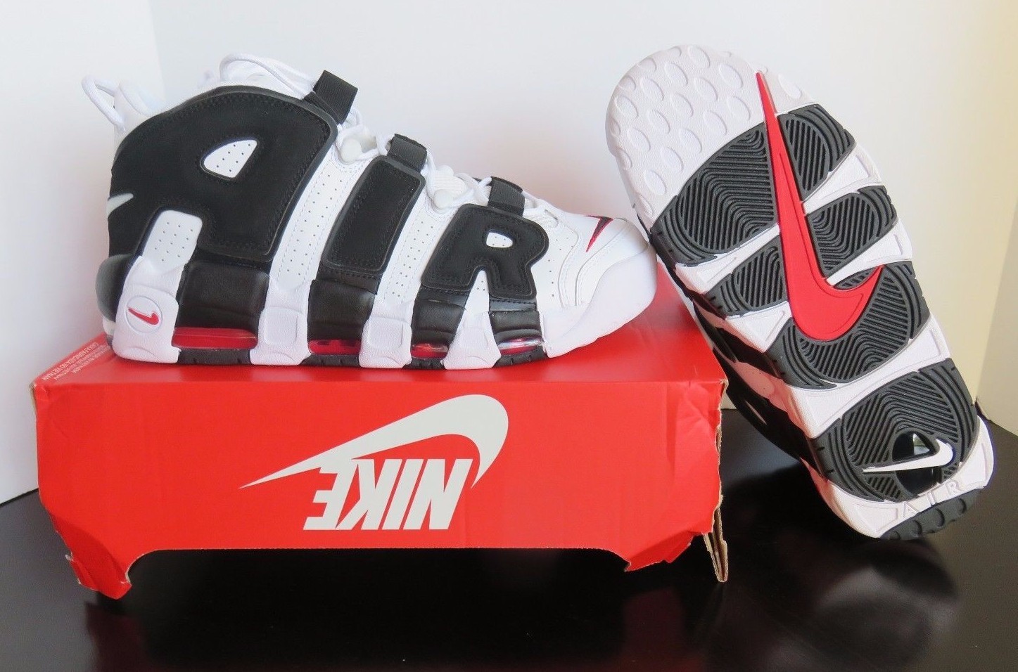 Nike Air More Uptempo Scottie Pippen White Black Red Shoes - Size 11.5, DS Nike Air More Uptempo Scottie Pippen White Black Red Shoes - Size 11.5, DS