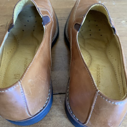 Sandro Moscoloni Tan Leather Loafers Double Gore Full Leather Lined 9.5 D - Picture 4 of 11