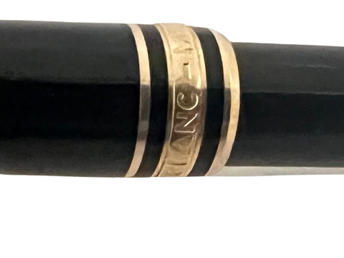 MONTBLANC 114 Mozart Black and Gold Fountain Pen 14k Gold Nib Germany - Picture 23 of 24