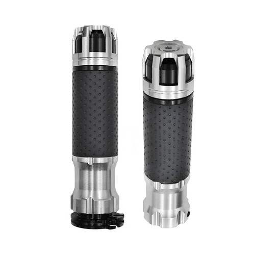 1Pair Universal CNC Motorcycle Handle Grips For Motorbike 22mm Handlebar Moto - Picture 18 of 30