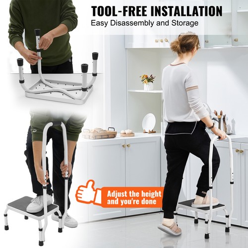 Step Stool Ladder 3 Adjustable Height with Handle Max Load 330lbs for RVs - Picture 4 of 12