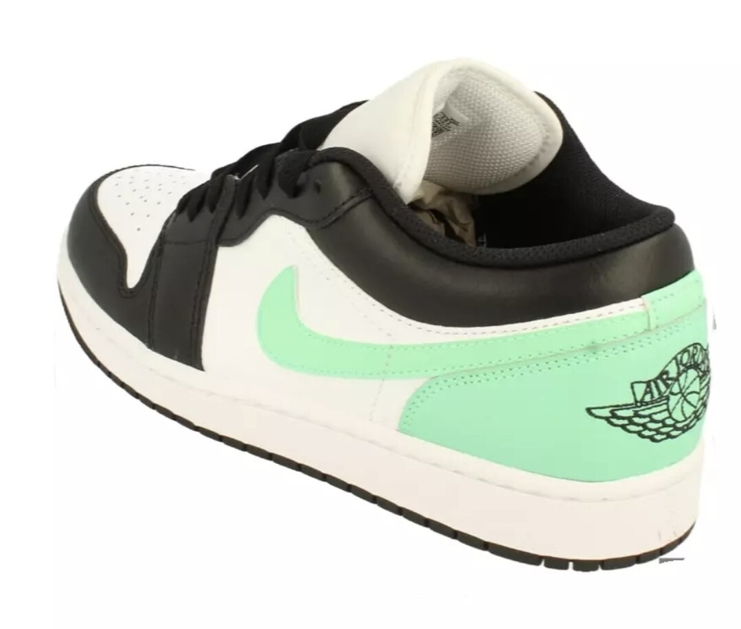 Nike Men's Air Jordan 1 Low Green Glow White/Black/Mint