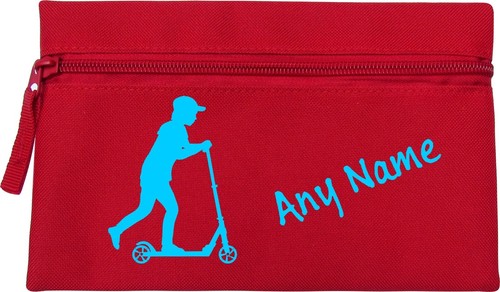 Rollerdruck rot personalisiert Kinder Kind Schule Bleistiftetui Geburtstag Weihnachten - Bild 4 von 11