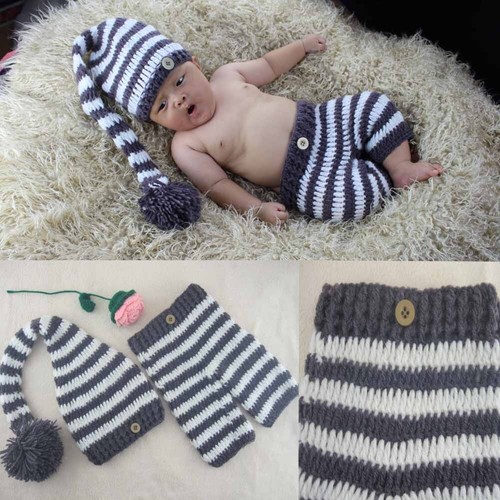 Newborn Baby Girl Boy Photo Crochet Photography Prop Costume Outfit Knit Clothes - Bild 20 von 45