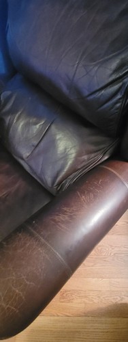 BERNHARDT Tobacco Leather Lounge Chair - Picture 11 of 13