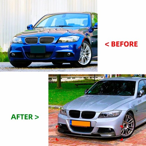 BMW 3 Series E90 E91 LCI Gloss Black Front Splitter Lip M Sport Kit 2008-2012! - 第 6/9 張圖片