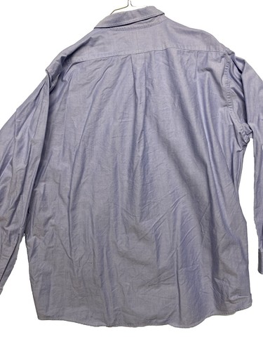 L.L. BEAN Camicia Uomo XXL Viola Chiaro Manica Lunga 100% Cotone Pima - Foto 5 di 7