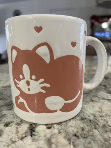 Hard-to-Find Vintage Waechtersbach Kitty & Hearts Mug Spain