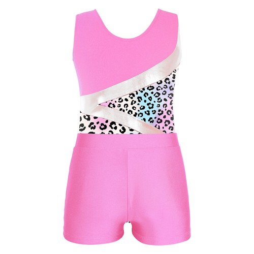 Girls Sleeveless Ballet Dance Gymnastic Leotard and Shorts 2-Piece Set AU - Picture 30 of 52