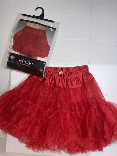COSTUME Adult RED PETTICOAT TUTU TULLE One Size Fits Most NEW Ret $27. - Picture 2 of 8
