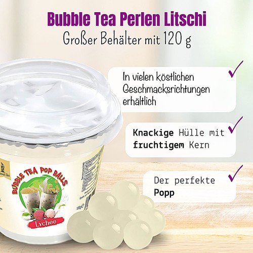 BubbleTea Popping Boba *120g* Bubbletea Bubble Tea vegan Fruchtperlen - Bild 59 von 72