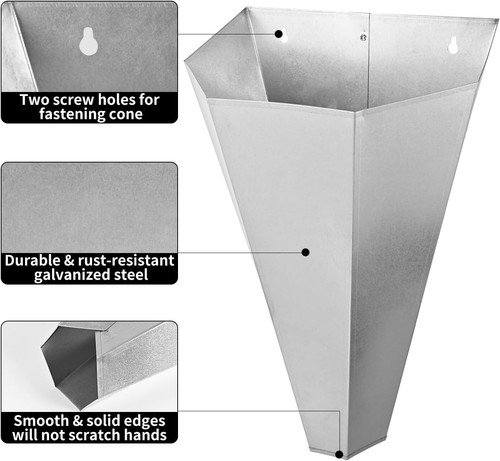 Medium Size Chicken Cone Galvanized Steel Poultry Restraining Cone for Chicke... - Picture 5 of 8