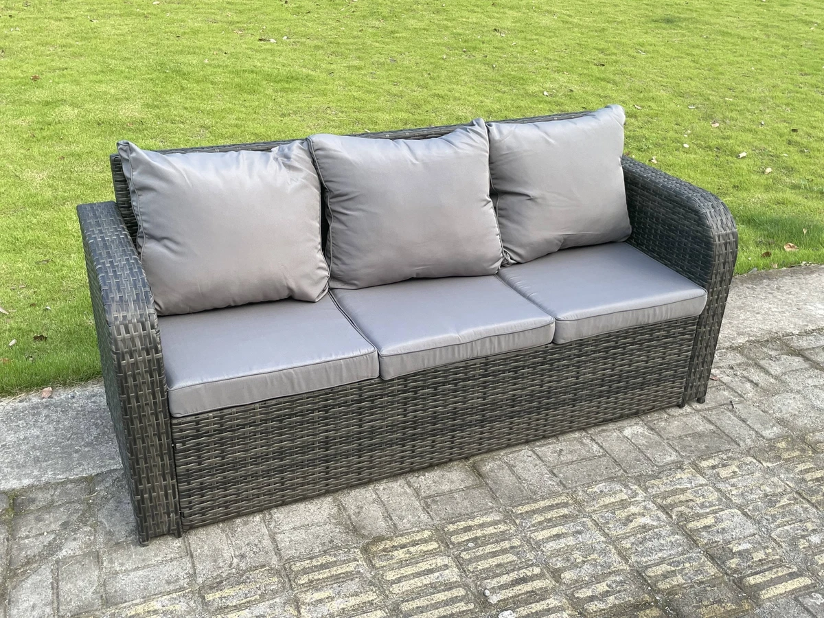 Garden furniture 3 seater clearance sofa