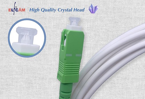 ® - Câble fibre optique 20m Simplex LC/APC vers SC/APC mâle 9/125μm OS2 Patc... - Photo 7/7