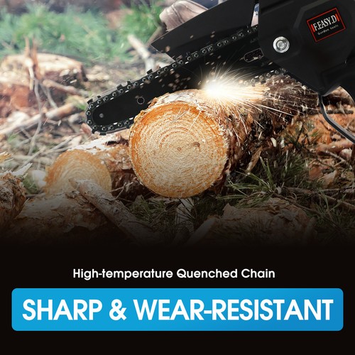 Pole Saw Cordless Mini Chainsaw 4+6" Brushless 2in1 Tree Trimming Extension Rod - Picture 9 of 14