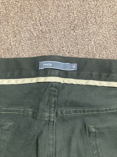 Vince Mens Five Pocket Classic Fit Casual Denim Jeans Olive Size 36 Made in USA - Picture 7 of 8