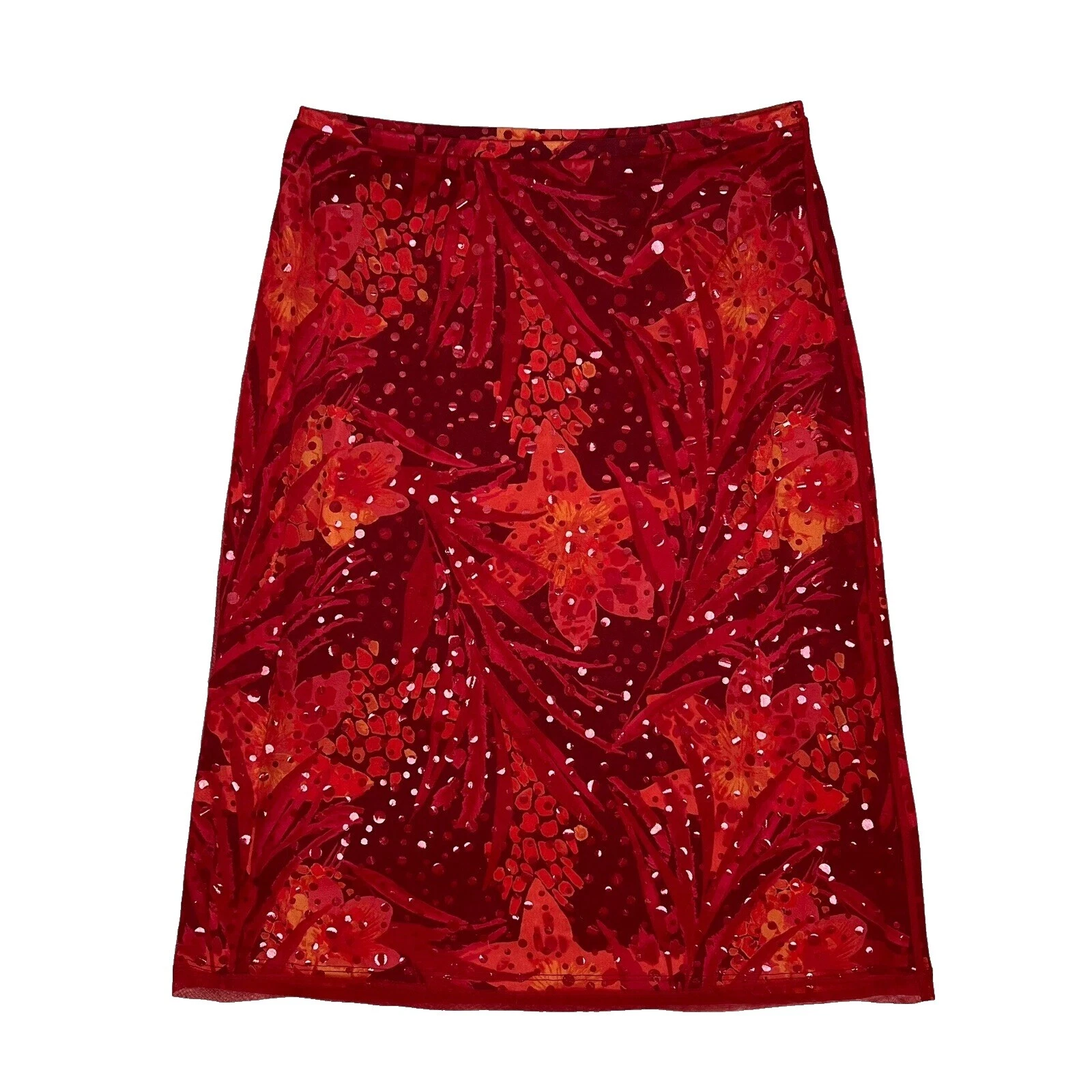 Express Poliéster Floral A-line Faldas para mujer