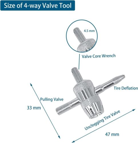Tire Valve Stem Removal Tool 6 Pack Valve Core Remover Tool, Dual Single - Picture 3 of 5