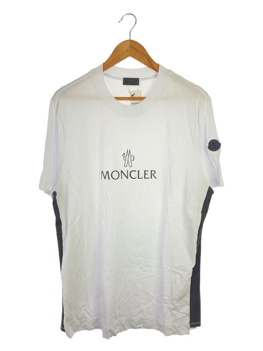 MONCLER T-SHIRT M COTTON White PRINT c-scom-23-33789 Used | eBay