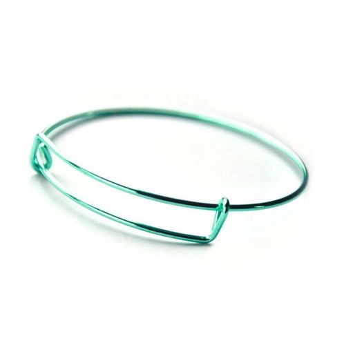 10PCS Multi-Color Red Green Blue Pink Tone Expandable Wire Bangle Bar Bracelets - Picture 6 of 23