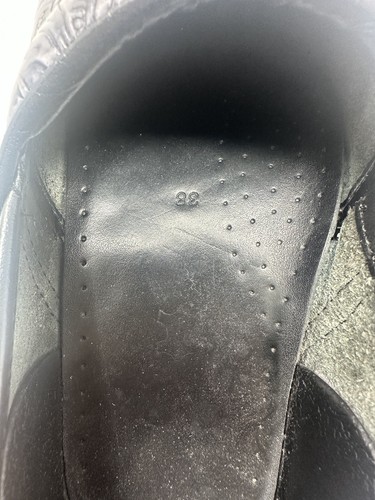 Zoccoli professionali in pelle tooled taglia 38 floreali neri comfort infermieristico - Foto 6 di 7