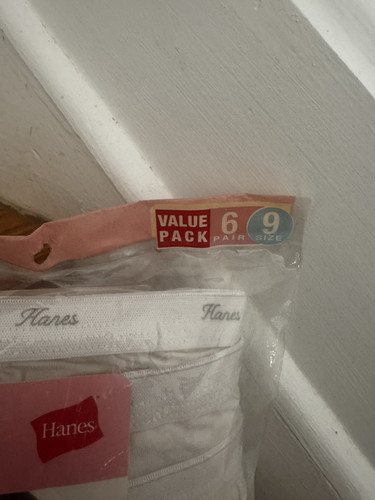 Vintage Hanes Cotton Hi-cut White Underwear Women’s Size 9 2005 Six Pairs NWT - Bild 2 von 6