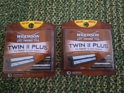 Wilkinson Sword Twin II Plus (20 Cartridges) Fits Trac II & Atra Razor Lot of 2