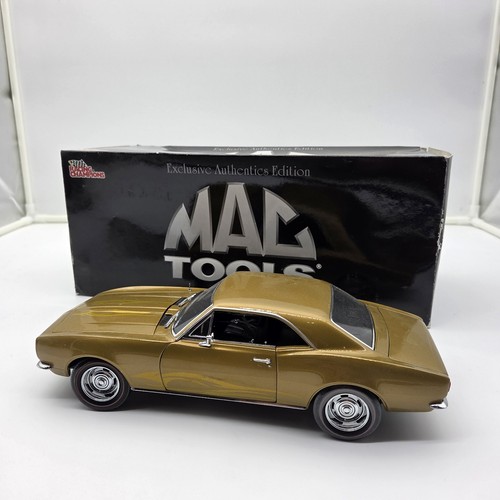 MAC Tools Maßstab 1:18 1967 Chevy Camaro Gold Diecast Exclusive (1 von 1251 mit Echtheitszertifikat)
