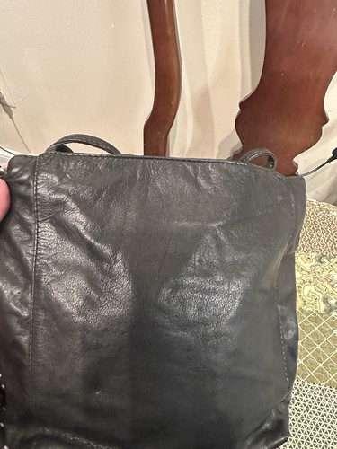 Vintage WILSON So Soft Kid Leather Black Shoulder Bag Purse - Picture 7 of 8