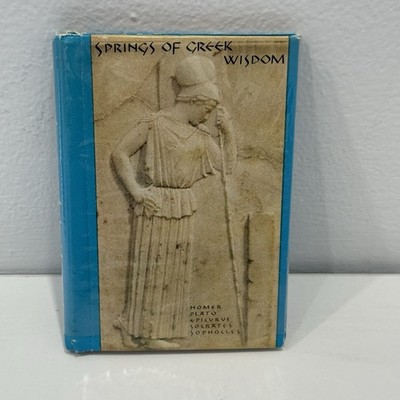 1966 Springs of Greek Wisdom Pocket Size Spiral Book, Mini Quotes Commonplace