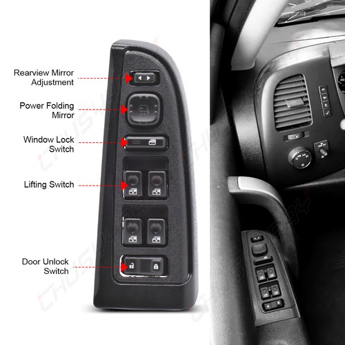 15883320 Power Window Switch for Chevrolet Avalanche 2500 2003-2006 Driver Side - Picture 2 of 9